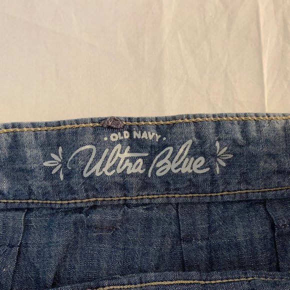 Old Navy Ultra Blue Cotton Lightweight Denim Chambray Mini Skirt Size 4R - Picture 8 of 8